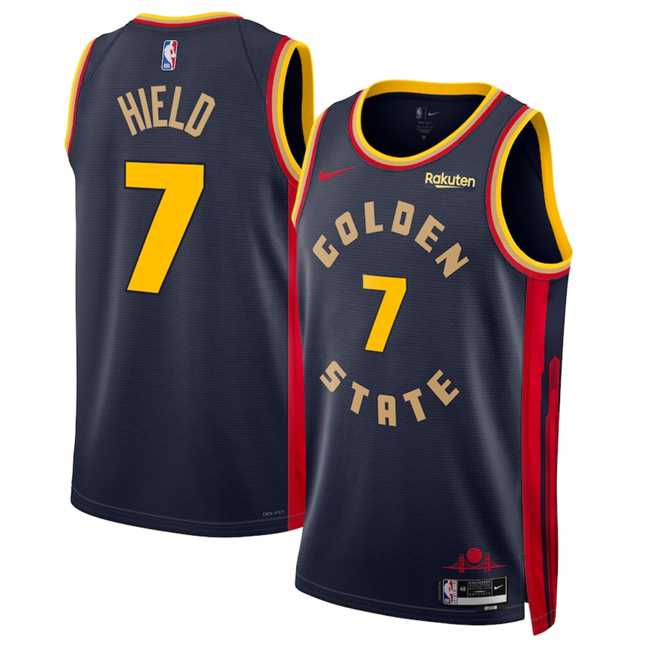 Men%27s Golden State Warriors #7 Buddy Hield Navy 2024-25 City Edition Stitched Jersey Dzhi